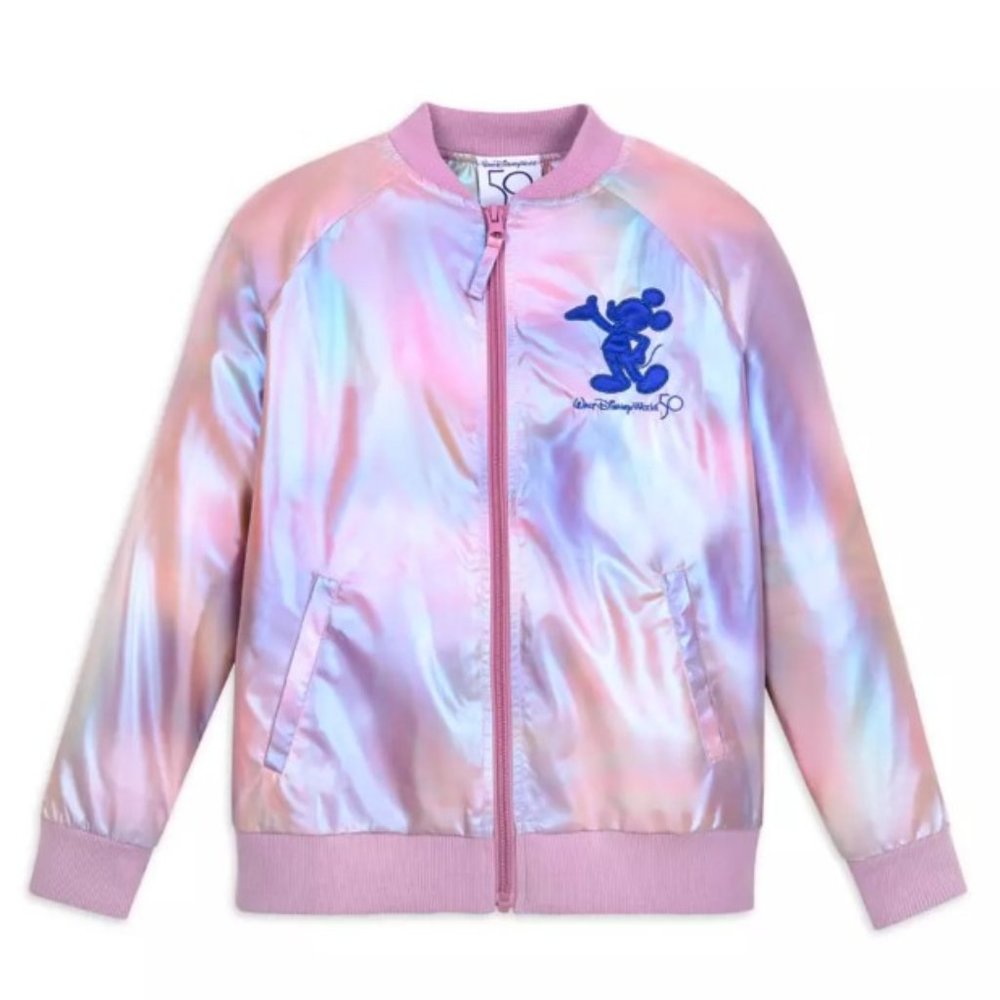 NWT Mickey Mouse EARidescent Varsity Jacket Walt Disney World 50th Anniversary